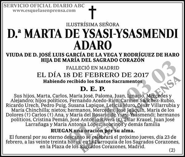 Marta de Ysasi-Ysasmendi Adaro